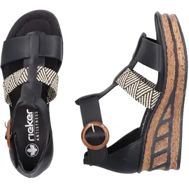Rieker Keilsandalette Damen Schwarz 41