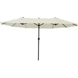 deluke Doppelsonnenschirm 450 x 260 cm Creme