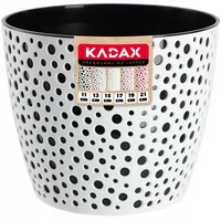 KADAX Blumentopf aus Kunststoff, Pflanzkübel, rund, 21 cm, Schwarz