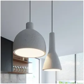 Sollux Lighting Empoli 1-flg. 15 W 17 cm rund grau Beton