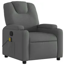 vidaXL Massagesessel Habakkuk Polyester 50 x 97 x 50 cm Dunkelgrau mit Fernbedienung