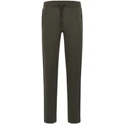 Sweathose BUGATTI, Herren, Gr. M, Normalgrößen, grün (oliv), 67% Baumwolle, 33% Polyester, unifarben, casual, normal, Hosen, mit Leistentaschen