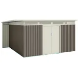 Wasabi Metallisches Gartenhaus Uppsala 13,22m2 - 333x397x191cm. Gartenhaus