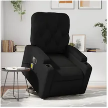 vidaXL Massagesessel mit Aufstehhilfe Elektrisch Kunstleder 142 x 75 x 100 cm Schwarz