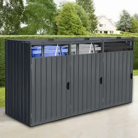 Home Deluxe Cubo Erweiterung für 1 Tonne 80 x 80 x 122 cm anthrazit