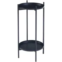 [en.casa] Blumenregal Tuusula 54 x 25 cm Schwarz
