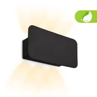 Briloner LED-Akku-Wandleuchte Meluna, schwarz, Touchdimmer, USB