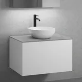 neoro n50 Unterschrank B: 80 cm mit 1 Auszug, Waschtisch Ø 40 cm weiß matt, B: 80.5 BN0064WM+BN0432WM+BN0402C3