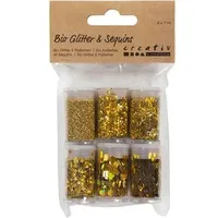 Creativ Company Glitzer und Pailletten 6 verschiedene Formen