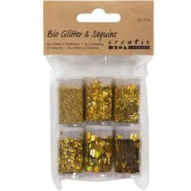 Creativ Company Glitzer und Pailletten 6 verschiedene Formen