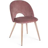 BIZZOTTO Esszimmerstuhl Linzey Samt rosa 4er Set