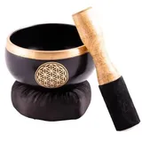 Berk Klangschalenset Blume des Lebens schwarz - gold