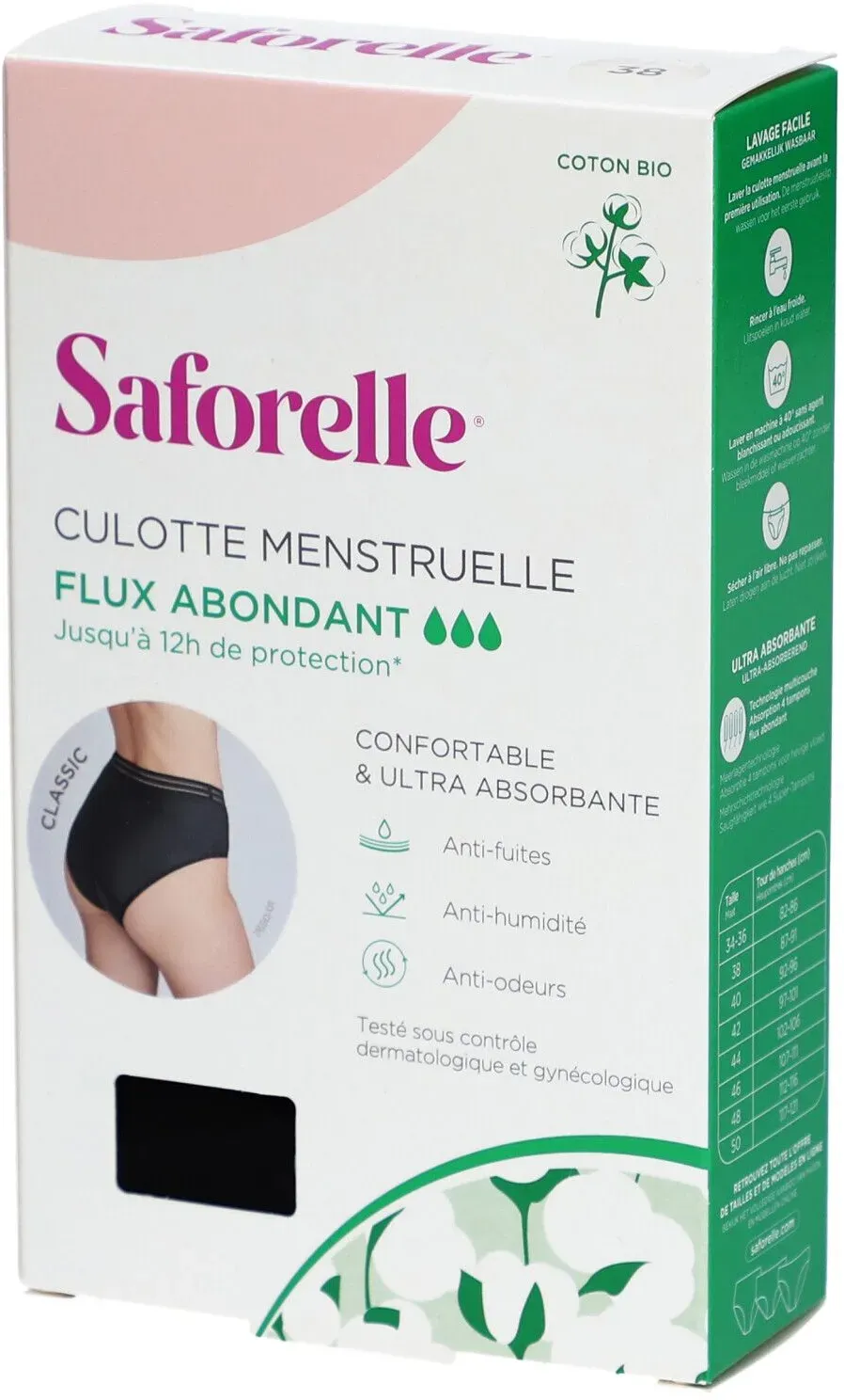 Saforelle Menstruations-Slip Reichhaltige Ströme Größe 38