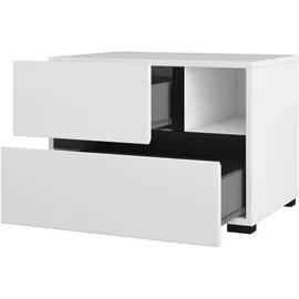OTTO home Nachtschrank Cross 55 x 40 x 40 cm Weiß
