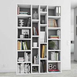 Hochglanz Regal in Weiß Wohnzimmer