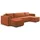 petits-meubles U-sofa 5-sitzig umbaubar Truhe Ezekiel Cord Terracotta
