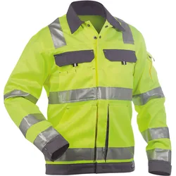 DASSY® Dusseldorf Warnschutz Arbeitsjacke - neongelb/zementgrau - 3XL