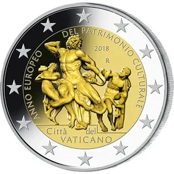 Vatikan 2018 2-Euro Gedenkmünze "Europäisches Jahr des Kulturerbes“