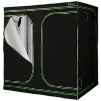 Zelsius Gewächshaus Grow Tent 240 x 120 x 200 cm schwarz/grün Pflanzenzucht Indoor, Wasserfester Bodeneinsatz grün|schwarz