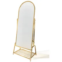 JV Möbel Großer Spiegel 40 x 185 cm Goldfarben