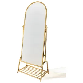 JV Möbel Großer Spiegel 40 x 185 cm Goldfarben
