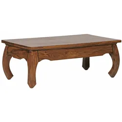 KADIMA DESIGN Couchtisch Massiv-Holz Sheesham 110 cm breit Wohnzimmer-Tisch Design dunkel-braun Landhaus-Stil