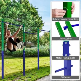 CCLIFE Turnreck Höhenverstellbar bis 150 kg Grün/Blau