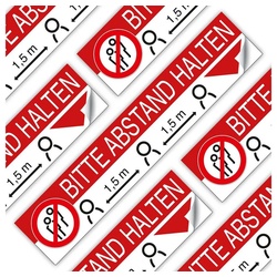 DRUCK-EXPERT Aufkleber Bitte Abstand halten - Aufkleber Bodenaufkleber - 0,4 mm Premium 80 cm