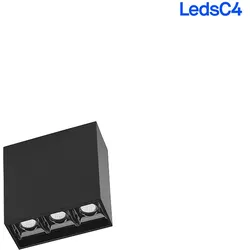 LEDS C4 Deckenleuchte BENTO SURFACE 3 LEDS 6,1W NEUTRAL weiß - 4000K CRI 90 schwarz IP LEDS-15-7186-60-60