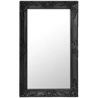 Furnicato Wandspiegel im Barock-Stil 50x80 cm Schwarz (1-St) schwarz