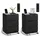 VASAGLE Nachttisch 2er Set, 2 USB-Anschlüsse modern, ebenholzschwarz