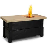 Blumfeldt Corinth Gas-Feuerstelle, Heizstrahler - Feuerstellen 40.000BTU/13kW, Abdeckung, Edelstahlbrenner schwarz
