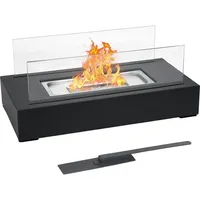 Tischkamin Für Den Innenbereich Mit Tanzenden Flammen - Sockel Aus Gehärtetem Stahl - Tragbar - Ideal Für Wohnzimmer Oder Terrasse - Erhältlich In Schwarz Oder Weiß.