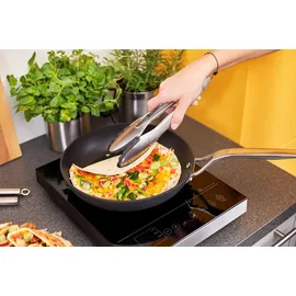 Rösle Gourmetzange Silikon, Hochwertige Küchenzange mit Silikonrand und Grillen, Kochen und Servieren, 23 cm,