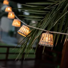 Licht-Erlebnisse Lichterkette Davao Solar 5 m Beige/Braun/Bunt