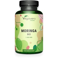 BIO Moringa Presslinge | Hochdosiert: 1000 mg pro Moringa Tablette | 100% BIO Moringa Pulver aus Sri Lanka | Laborgeprüft | Vegan und ohne Zusatzstoffe | Deutsche Produktion von Vegavero®