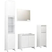 VidaXL 4-tlg. Badmöbel-Set Weiß Holzwerkstoff