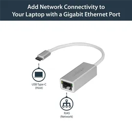 Startech StarTech.com USB-C-auf-Gigabit-Netzwerkadapter - Silber
