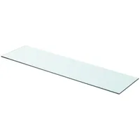Kavolet 80x20 cm Glasboden Glasscheibe Glasplatte Glasregal Transparent Regalboden Glas Einlegeboden Glasablage für Badezimmer Wandregal Badablage 8 mm stärke
