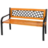 LINDER EXCLUSIV Gartenbank 2-Sitzer Parkbank bis 140 Kg mit Rückenlehnen Gartenmöbel Holzbank MC4354 118x52x74 cm