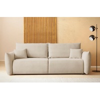 INOSIGN 3-Sitzer »MAVAS Schlafsofa mit Bettkasten«, ca.240/108cm (Liegefläche 212/145 cm), Cord, Chenille, Struktur, beige