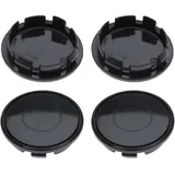 4 Nabenkappen Ø 66,0 mm - 56,0 mm / rund gewölbt umrandet schwarz