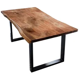 KAWOLA Lore 180 x 76 x 90 cm nussbaumfarben/schwarz