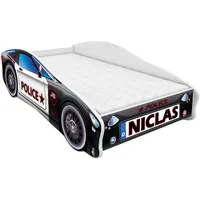 ACMA Kinderbett Autobett Auto Junior mit Lattenrost und Matratze 140x70 160x80 180x80 (160x80, 3 + Name)