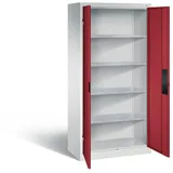 Californian Products CP Stahlschrank 8921-052 S10340 lichtgrau, rubinrot 93,0 x 50,0 x 195,0 cm, aufgebaut