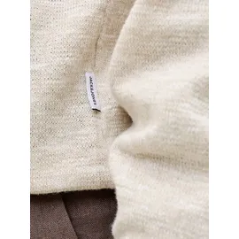 JACK & JONES Rundhalspullover Beige L