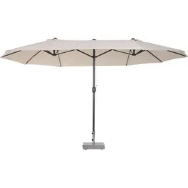 Outsunny Marktschirm mit Handkurbel 460 x 270 cm beige