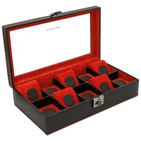 Friedrich/23 Uhrenbox für 10 Uhren aus Carbon Schwarz