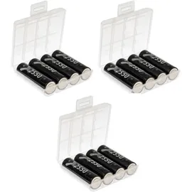XCell 12x XCell Mignon Akku AA LSD Plus Ni-MH 1,2V 2550 mAh low self-discharge + 3x Akkubox