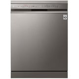 LG DF365FPS Freistehende Spülmaschine, Serie 3, 14 Stellen, QuadWash-System mit 4 Armen, Dampfsprüher TrueSteam, automatische Türöffnung, 3. Besteckkorb, WLAN, Grau